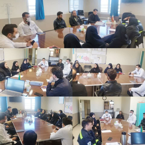 برگزاری جلسه هماهنگی مانور آتش‌سوزی و تخلیه اضطراری بیمارستان مهر خنداب