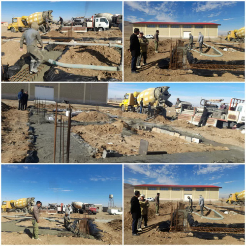 بتن‌ریزی پایگاه اورژانس ۱۱۵ دهچال انجام شد