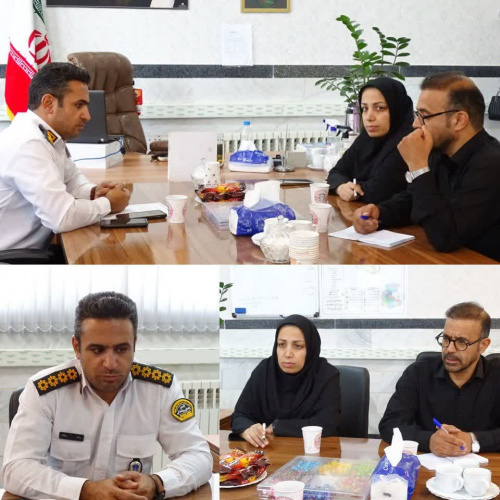دیدار رئیس پلیس راهور با مدیر شبکه بهداشت  و درمان شهرستان خنداب