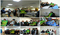 حضور خادمین امام رضا با پرچم حرم در بیمارستان مهر خنداب