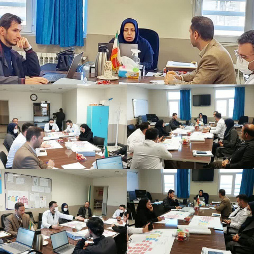 برگزاری جلسه مدیریت بحران بیمارستان مهر خنداب با محوریت بررسی شرح وظایف اعضای جدید چارت بحران