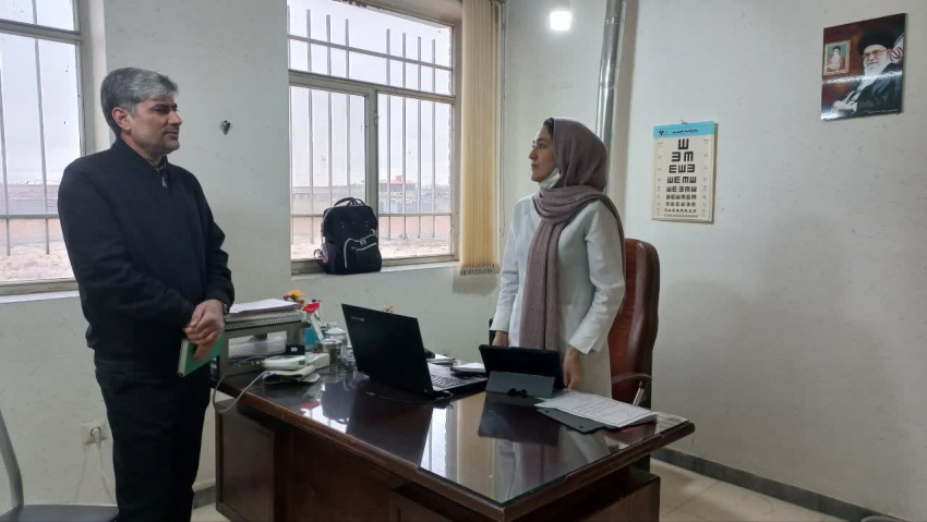 بازدید رئیس مرکز بهداشت از مرکز و خانه بهداشت اسفندان