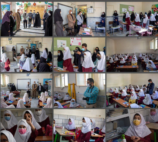 بازدید مشترک مسئولین  شبکه بهداشت و درمان وآموزش و پرورش از دبستان حضرت زینب(س)