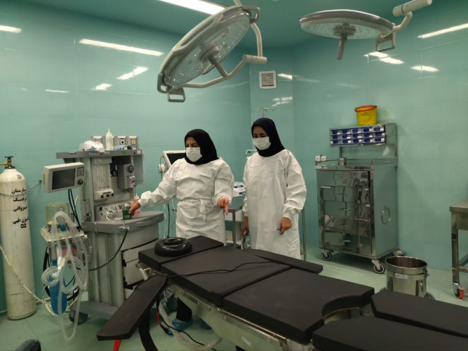 بازدید کارشناس کنترل عفونت اداره پرستاری دانشگاه از بیمارستان فرهنگ خسروانی فراهان