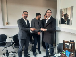 برگزاری مراسم ارتقا رتبه علمی آقای دکتر حمید سرلک به رتبه دانشیاری با حضور دکتر مهدی حیدری زاده