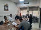 جلسه دکتر حیدری زاده و معاون آموزش با مدیر گروه های  دانشجویان