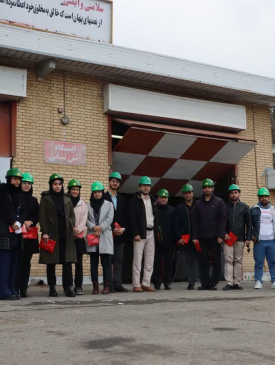 بازدید علمی دانشجویان مهندسی بهداشت حرفه‌ای و ایمنی کار از مراکز صنعتی