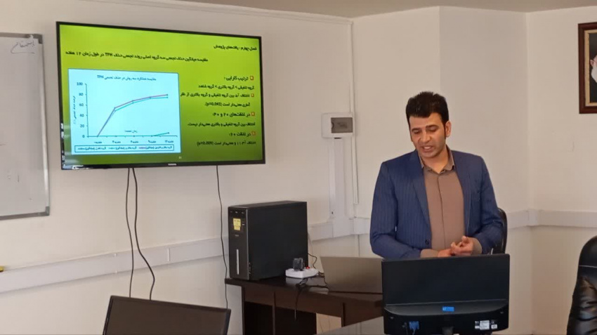 جلسه دفاع دانشجوی ارشد بهداشت محیط آقای حسین چهرقانی