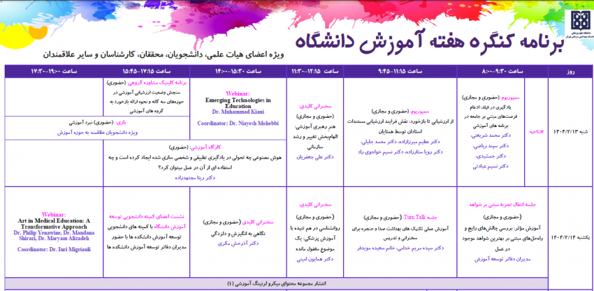 کنگره هفته آموزش دانشگاه علوم پزشکی تهران