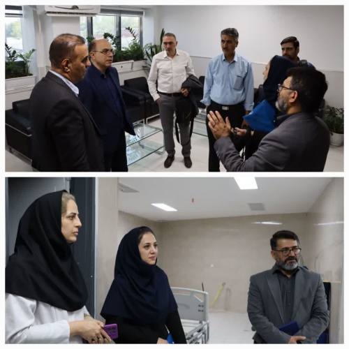 بازدید رئیس دانشگاه علوم پزشکی اراک و رئیس دانشکده توانبخشی از بخش توانبخشی بیمارستان حضرت ولیعصر