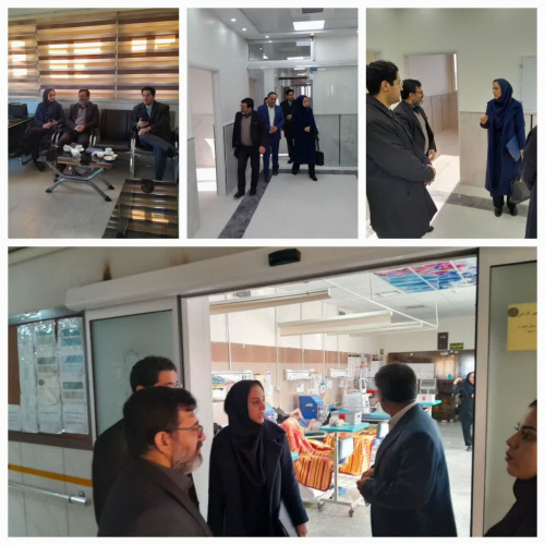 بازدید رئیس و معاونین دانشکده توانبخشی از بیمارستان امام علی (ع) کمیجان