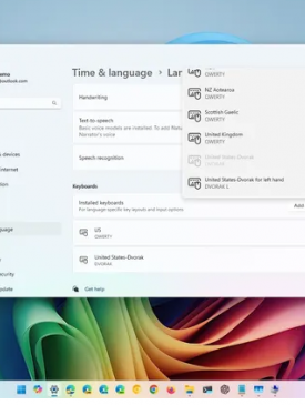 How to change keyboard layout on Windows 11