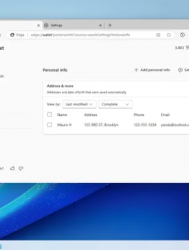 How to manage personal info saved on Microsoft Edge