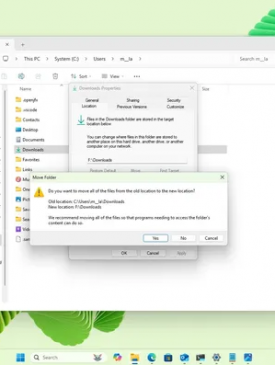 How to change the default folder for downloads on Windows 11