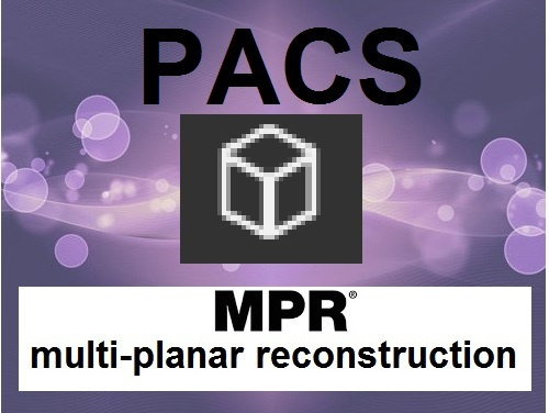Access to the training link for coronal, sagittal and axial reconstruction in CT scan and MRI images or MPR (multi-planar)