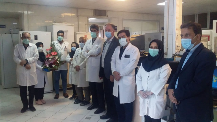 دیدار و پیام تبریک دکتر محمودیه از  پرسنل آزمایشگاه به مناسبت گرامیداشت روز علوم آزمایشگاهی