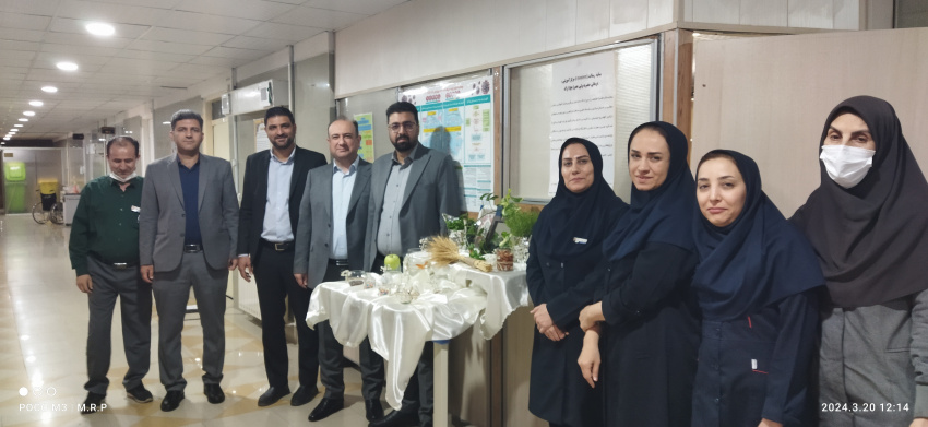 دیدار رئیس مرکز آموزشی درمانی حضرت ولیعصر ( عج ) با کارکنان و تبریک فرا رسیدن نوروز باستانی