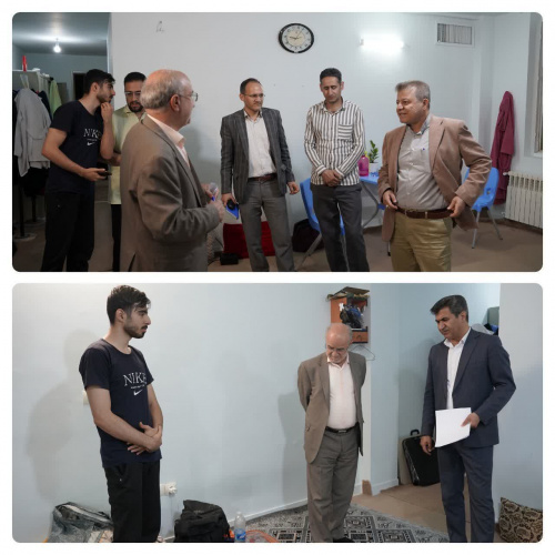 بازدید معاونین و مدیر حراست دانشگاه علوم پزشکی اراک از خوابگاه پسرانه آرمان