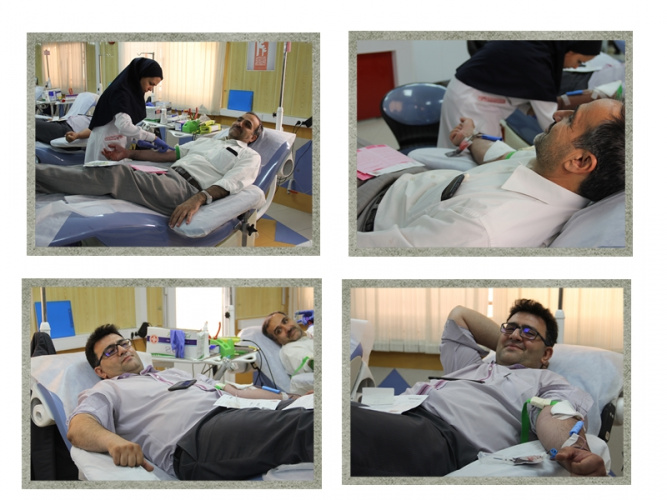 اهدای خون توسط رئیس و جمعی از معاونین دانشگاه علوم پزشکی استان مرکزی