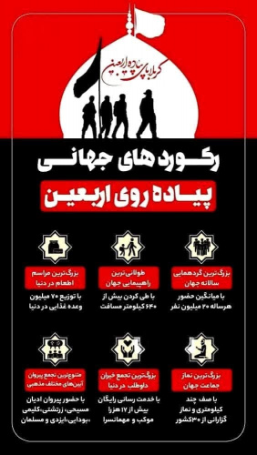 حدنصابهای (رکوردها) جهانی پیادهروی اربعین