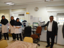 بازدید سرپرست معاونت بهداشتی و تیم همراه از آزمایشگاه مرکزی مرکز بهداشت شهرستان اراک