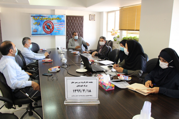 جلسه کارگروه بررسی علل مرگ کودکان، سالن جلسات مرکز بهداشت استان مرکزی، ۱۸ تیر ماه