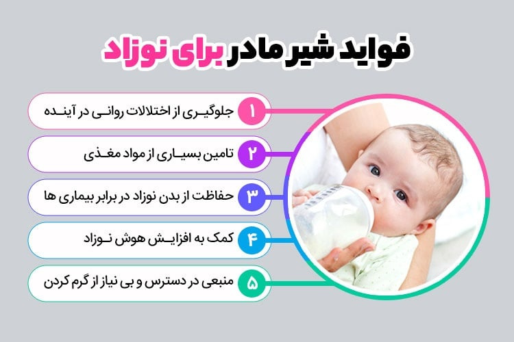 اهمیت تغذیه نوزاد با شیر مادر