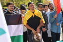 تجمع دانشجویان و مسئولین دانشگاه علوم پزشکی اراک در محکومیت بمباران بیمارستان المعمدانی نوار غزه