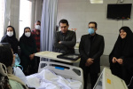عیادت رییس دانشگاه علوم پزشکی اراک از یکی از پرستاران تحت درمان بیمارستان حضرت ولیعصر (عج)