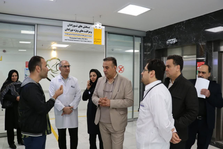 بازدید رییس دانشگاه علوم پزشکی اراک از بیمارستان زنان و زایمان سینا رضایی آشتیانی