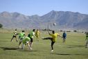 مسابقه تدارکاتی فوتبال بین دو تیم دانشگاه و روستای قدمگاه