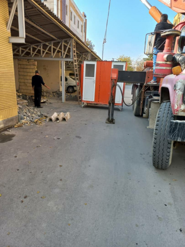 تخریب و انتقال سرویس بهداشتی های مستقر در محوطه دانشگاه