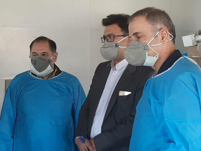 The delegation of the Treatment Deputy of Ministry of Health visited the centers providing medical and Health services to corona patients in Arak